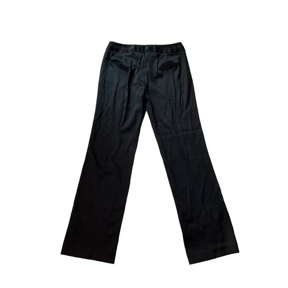 SHARAGANO SZ 8 Black Flat Front Wide Legs Mid Rise Slack Dress Pants  NWOT - Picture 2 of 5